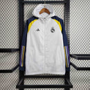 Jaqueta Corta Vento Real Madrid Adidas - Branca/Azul