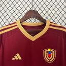Camisa Seleção Venezuela Home 2024/25 - Adidas Torcedor Masculina - Bordo/Dourada