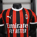 Camisa AC Milan Home 2024/25 - Puma Jogador Masculina - Vermelha/Preta