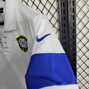 Camisa Seleção Brasil 2004/06 - Nike Retrô Masculina - Branca/Azul