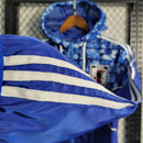 Jaqueta Corta Vento Japão Adidas - Azul/Branca