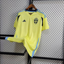Camisa Seleção Suécia Home 2024/25 - Adidas Torcedor Masculina - Amarela/Azul