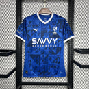 Camisa Al-Hilal Home 2024/25 - Puma Torcedor Masculina - Azul/Branca