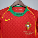 Camisa Seleção Portugal Home 2004/05 - Nike Retrô Masculina - Vermelha/Verde