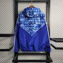 Jaqueta Corta Vento Japão Adidas - Azul/Branca