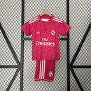 Kit Infantil Real Madrid Away 2014/15 - Adidas Retrô - Rosa