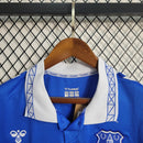 Camisa Everton Home 2023/24 - Hummel Torcedor Masculina - Azul/Branca