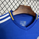 Camisa Leicester City Home 2024/25 - Adidas Torcedor Masculina - Azul/Branca