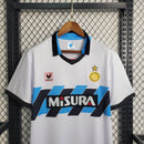 Camisa Inter de Milão Away 1990/91 - Uhisport Retrô Masculina - Branca/Azul