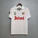 Camisa Napoli Away 1987/88 - NR Retrô Masculina - Branca