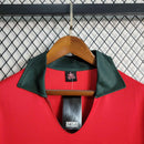 Camisa Seleção Portugal Home 1972/73 - Retrô Masculina - Vermelha/Verde
