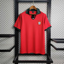 Camisa Seleção Portugal Home 1972/73 - Retrô Masculina - Vermelha/Verde