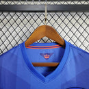 Camisa Seleção Holanda Away 2014/15 - Nike Retrô Masculina - Azul/Laranja