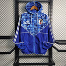 Jaqueta Corta Vento Japão Adidas - Azul/Branca