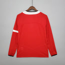 Camisa Manga Longa Manchester United 2004/06 - Nike Retrô Masculina - Vermelha/Branca