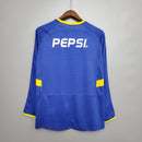 Camisa Manga Longa Boca Juniors Home 2003/04 - Nike Retrô Masculina - Azul/Amarela