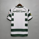 Camisa Sporting 2001/02 - Reebok Retrô Masculina - Branca/Verde