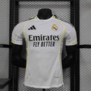 Camisa Real Madrid Home 2025/26 - Adidas Jogador Masculina - Branca/Preta