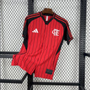 Camisa Baseball Flamengo 2025/26 - Adidas Masculina - Vermelha/Preta