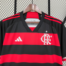 Camisa Flamengo Home  2024/25 - Adidas Torcedor Masculina - Vermelha/Preta