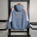 Jaqueta Corta Vento Adidas - Azul/Rosa