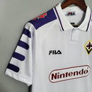 Camisa Fiorentina Away 1998/99 - Fila Retrô Masculina - Branca/Roxa