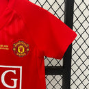 Kit Infantil Man. United Home 2007/08 - Nike Retrô - Vermelha