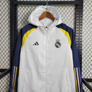 Jaqueta Corta Vento Real Madrid Adidas - Branca/Azul