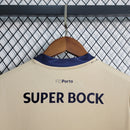 Kit Infantil Porto Away 2023/24 - New Balace Torcedor - Bege/Preta