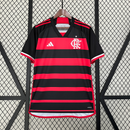 Camisa Flamengo Home  2024/25 - Adidas Torcedor Masculina - Vermelha/Preta