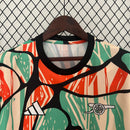 camisa-arsenal-pre-jogo-2024-25-adidas-torcedor-masculina-laranja-verde-preto-preta-emirates-fly-better