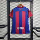 camisa-feminina-barcelona-barca-home-titular-1-2023-24-nike-torcedor-azul-vermelho-vermelha-spotify-fcb-messi-suarez-neymar- Lewandowski