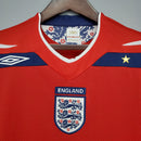 Camisa Seleção Inglaterra  2008/09 - Umbro Retrô Masculina - Vermelha/Azul