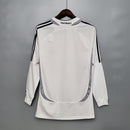 camisa-manga-longa-real-madrid-madri-home-titular-1-2006-07-adidas-retro-masculina-benq-siemens-branca-branco-roxa-roxo-cinza-cr7-beckham-robinho-roberto-carlos-raul