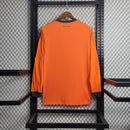 camisa-masculina-manga-longa-away-reserva-2-real-madrid-madri-2013-14-adidas-retro-preto-preta-ronaldo-cr7-bale-kroos-benzema-fly-emirates-laranja-gola-v