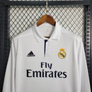 camisa-masculina-manga-longa-real-madrid-madri-home-titular-1-2016-17-adidas-retro-azul-branca-branco-ronaldo-kroos-bale-benzema-cr7-fly-emirates