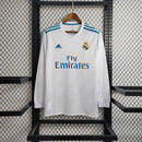 camisa-masculina-manga-longa-real-madrid-madri-home-titular-1-2017-18-adidas-retro-azul-branco-branca-ronaldo-cr7-kroos-fly-emirates