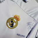 camisa-masculina-real-madrid-madri-home-titular-1-1994-96-kelme-retro-branco-branca-azul-ronaldo-cr7-teka