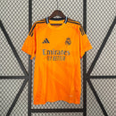 camisa-real-madrid-madri-away-2-reserva-torcedor-adidas-2024-25-preto-preta-laranja-cr7-ronaldo-vini-jr-mbappe-emirates-fly-better