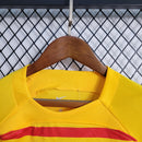 conjunto-kit-infaltil-kids-barcelona-barca-four-quatro-4-2023-24-nike-torcedor-vermelha-vermelho-amarelo-amarela-fcb-spotify-messi-neymar
