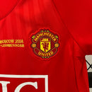 Kit Infantil Man. United Home 2007/08 - Nike Retrô - Vermelha