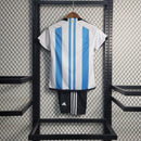 Kit Infantil Seleção Argentina Home 2022/23 - Adidas Torcedor - Azul/Branca