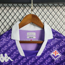 Camisa Fiorentina Home 2023/24 - Kappa Torcedor Masculina - Roxa/Branca