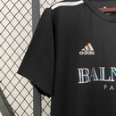 Camisa Arsenal Edição Especial Balmain 2023/24 - Adidas Torcedor Masculina - Refletivel - Preta