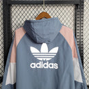 Jaqueta Corta Vento Adidas - Azul/Rosa