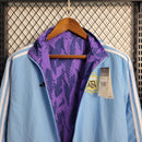 Jaqueta Corta Vento Seleção Argentina Adidas Dupla Face - Azul/Roxa