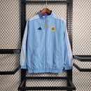 Jaqueta Corta Vento Seleção Argentina Adidas Dupla Face - Azul/Roxa