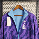 Jaqueta Corta Vento Seleção Argentina Adidas Dupla Face - Azul/Roxa