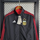 Jaqueta Corta Vento Argentina Adidas Dupla Face - Preta/Vermelha