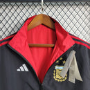 Jaqueta Corta Vento Argentina Adidas Dupla Face - Preta/Vermelha